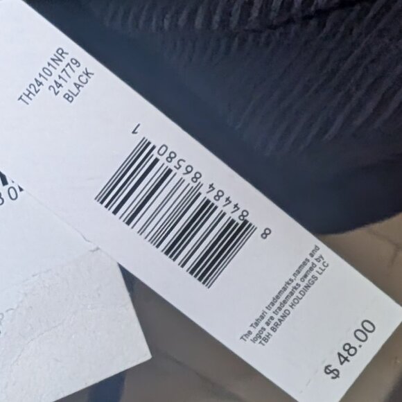 NWT Tahari Black Ribbed Womens Top viscose with stretch Size M - Picture 3 of 4